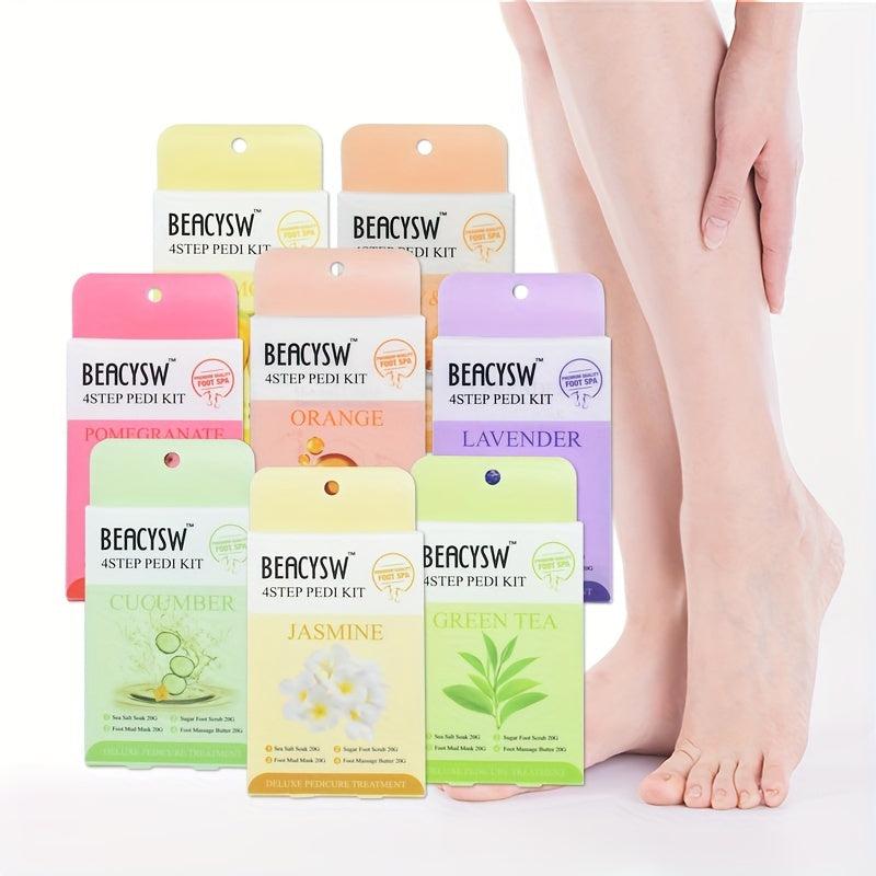 4 Step Pedicure Kit Foot Soak Salt For Dry Feet Foot Spa Kit