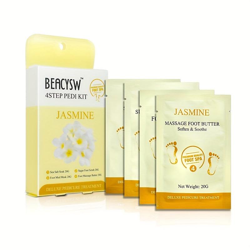 4 Step Pedicure Kit Foot Soak Salt For Dry Feet Foot Spa Kit