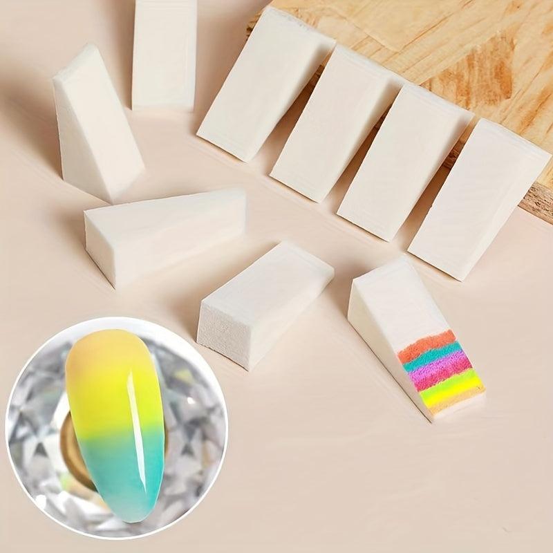 8pcs Gradient Nails Sponges Set for DIY Manicures