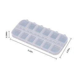 12 Grids Nail Art Storage Box Plastic Nail Art Rhinestone Storage Box