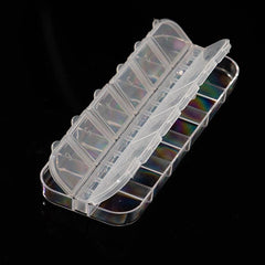 12 Grids Nail Art Storage Box Plastic Nail Art Rhinestone Storage Box