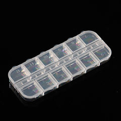 12 Grids Nail Art Storage Box Plastic Nail Art Rhinestone Storage Box