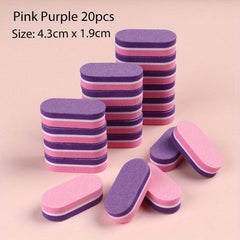20pcs Double Side Nail Files Nail Buffer Block Nail Art Tools
