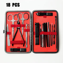 Pedicure Kit 7-20 Manicure Set Stainless Steel Clippers Nail Files Ear Spoon