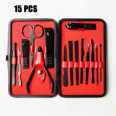 Pedicure Kit 7-20 Manicure Set Stainless Steel Clippers Nail Files Ear Spoon