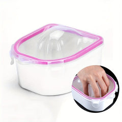 2-Layer Nail Art Soak Bowl for Manicure Spa Tool, Pink