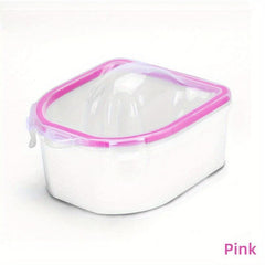 2-Layer Nail Art Soak Bowl for Manicure Spa Tool, Pink