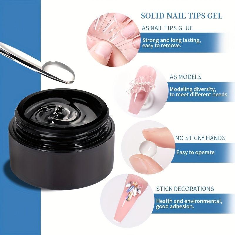 5 Pcs Solid Nail Gel Glue Set for Nail Art DIY