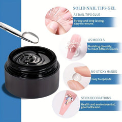 5 Pcs Solid Nail Gel Glue Set for Nail Art DIY