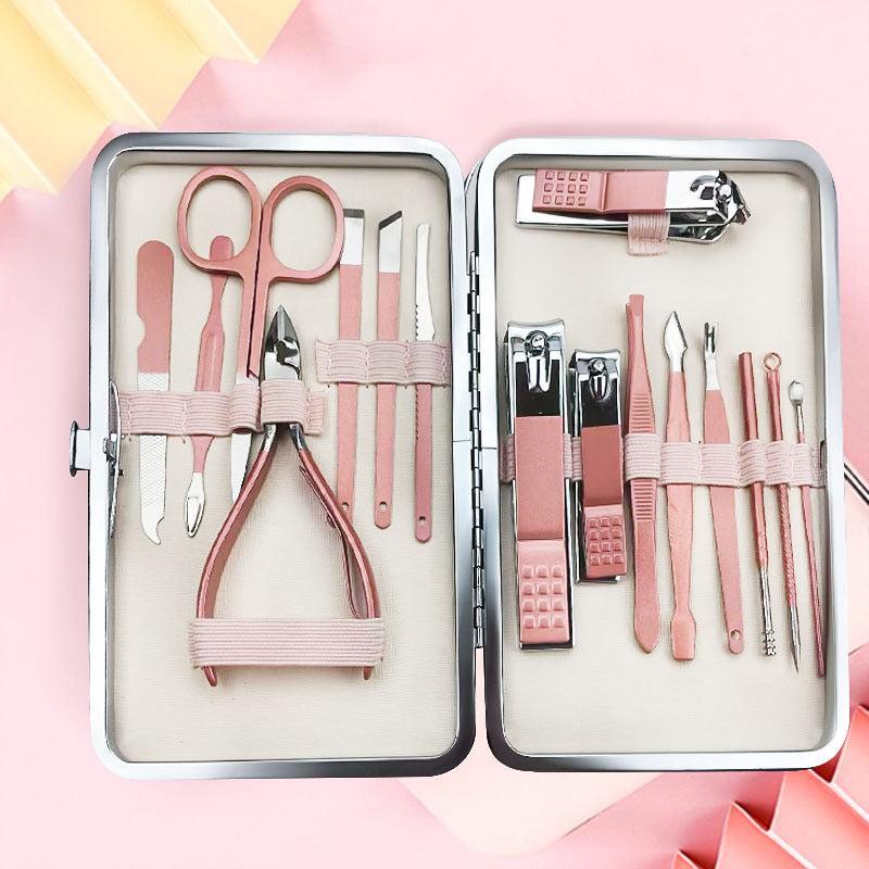 Stainless Steel Manicure Set with Case