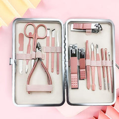 Stainless Steel Manicure Set with Case