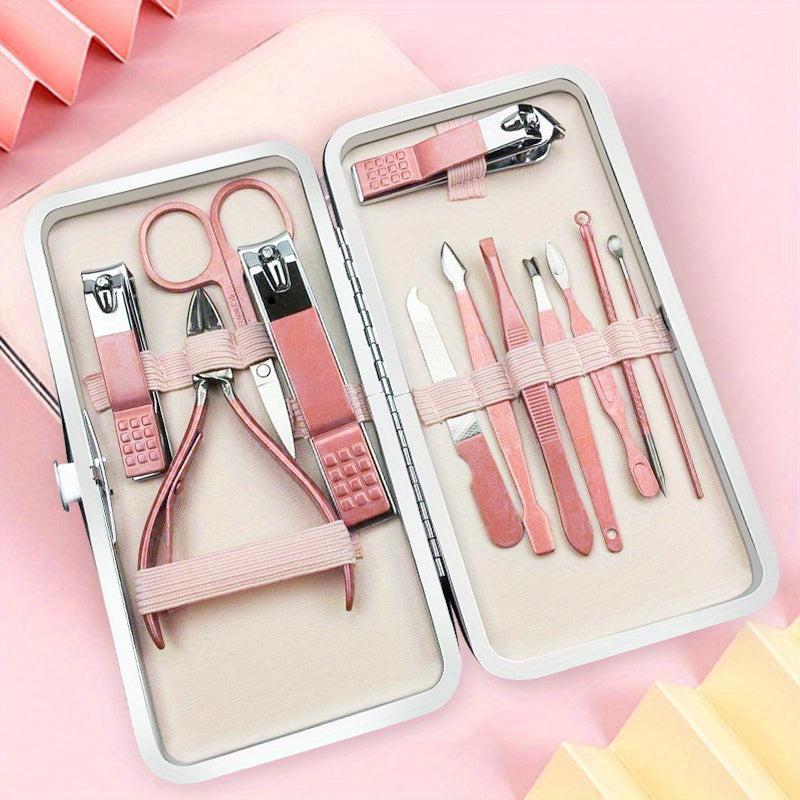 Stainless Steel Manicure Set with Case