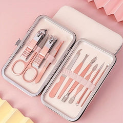 Stainless Steel Manicure Set with Case