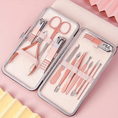 Stainless Steel Manicure Set with Case