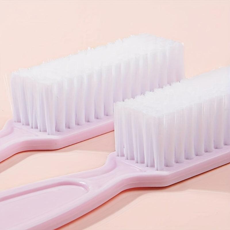 2pcs Pink Nail Brush Set Manicure Tools for Cleaning Toes and Fingernails