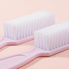 2pcs Pink Nail Brush Set Manicure Tools for Cleaning Toes and Fingernails