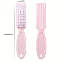 2pcs Pink Nail Brush Set Manicure Tools for Cleaning Toes and Fingernails