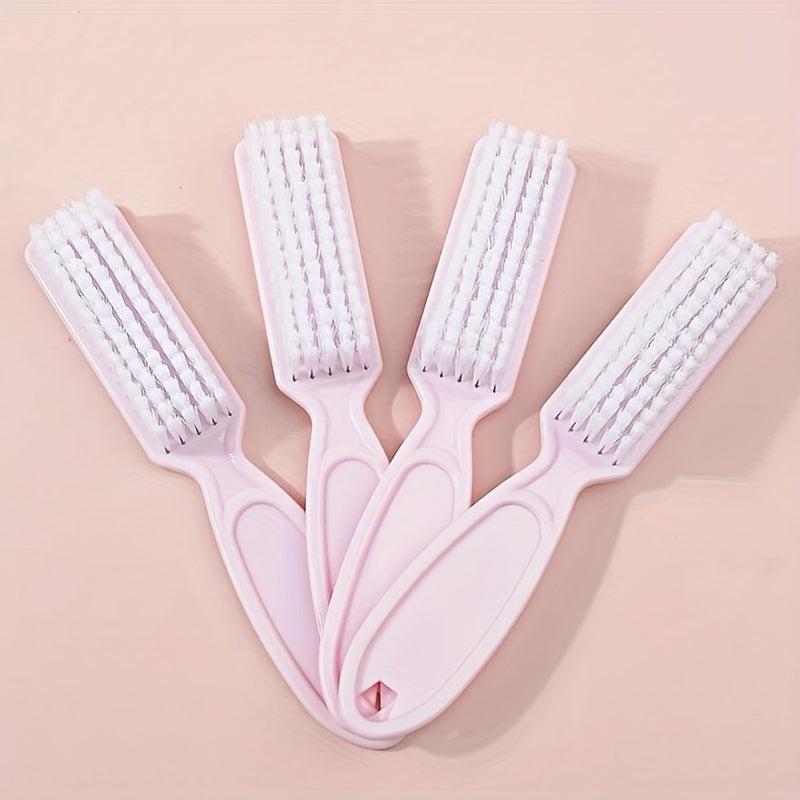 2pcs Pink Nail Brush Set Manicure Tools for Cleaning Toes and Fingernails