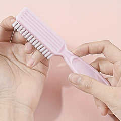 2pcs Pink Nail Brush Set Manicure Tools for Cleaning Toes and Fingernails