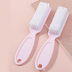 2pcs Pink Nail Brush Set Manicure Tools for Cleaning Toes and Fingernails