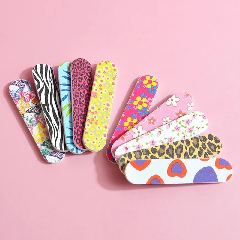 10Pcs Mini Nail Files Double Sided Boards Manicure Pedicure Tool