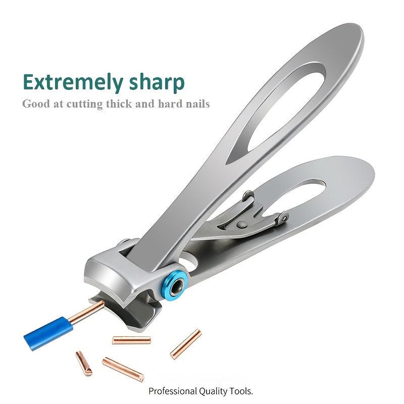 Stainless Steel Nail Clippers for Thick Nails - Manicure Fingernail Cutter