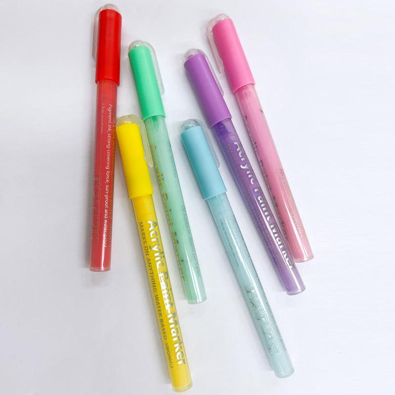 6 pcs 3D Painted Nail Art Pen Set for Drawing Dotting Flower DIY Gel Polish
