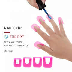 26pcs Spill Proof Nail Polish Protector for French Stickers