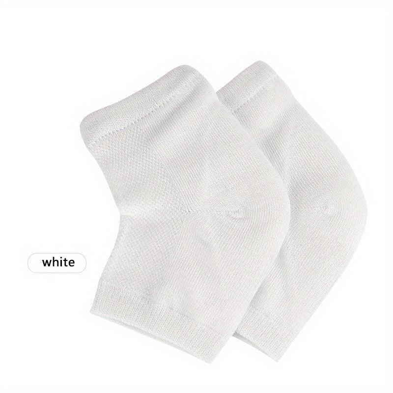 Moisturizing Sleeves 2 Pairs Heel and Toeless Toe Socks for Dry Cracked Feet