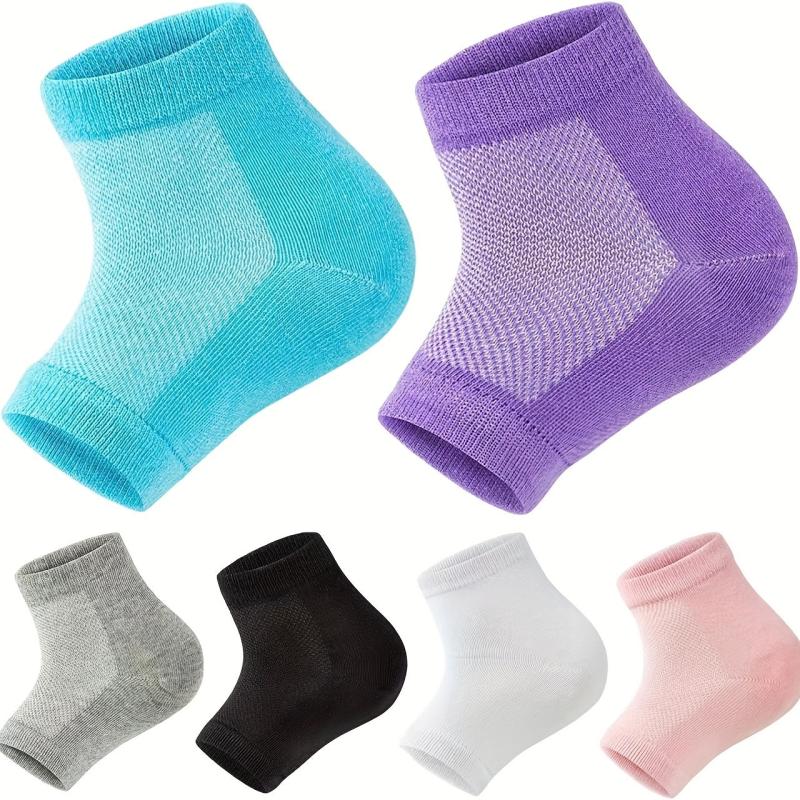 Moisturizing Sleeves 2 Pairs Heel and Toeless Toe Socks for Dry Cracked Feet