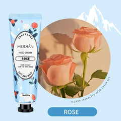 5pcs Flower Fragrance Hand Cream Set - Moisturizing & Nourishing for Dry Hands