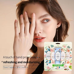 5pcs Flower Fragrance Hand Cream Set - Moisturizing & Nourishing for Dry Hands