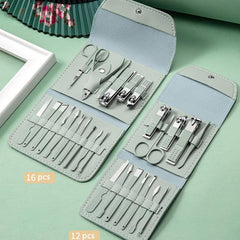 Professional Mani Pedi Set with Stainless Steel Nail Clippers and Scissors