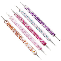 5 Pcs Acrylic Double Head Dotting Pen Nail Art Manicure Tools