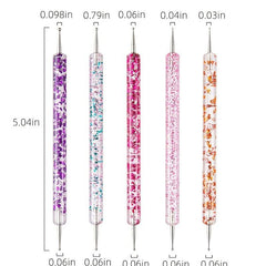 5 Pcs Acrylic Double Head Dotting Pen Nail Art Manicure Tools