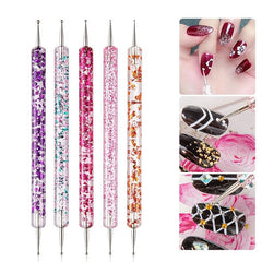 5 Pcs Acrylic Double Head Dotting Pen Nail Art Manicure Tools