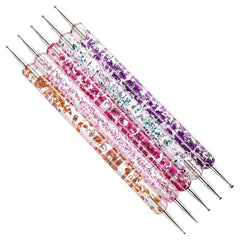 5 Pcs Acrylic Double Head Dotting Pen Nail Art Manicure Tools