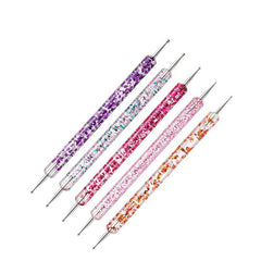 5 Pcs Acrylic Double Head Dotting Pen Nail Art Manicure Tools