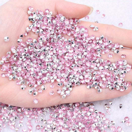 Colorful Glass Crystal Drill Round Rhinestone Nail Decoration Accessories