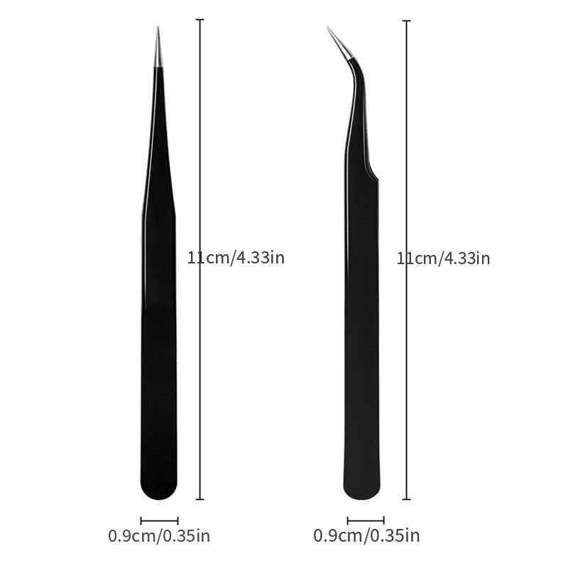 Curved & Straight Tweezers Nail Art Tools