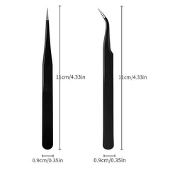 Curved & Straight Tweezers Nail Art Tools
