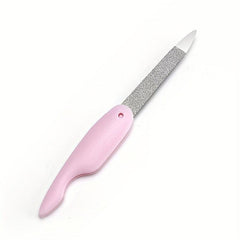 Metal Folding Nail File Stainless Steel Double Sided Professional Tool