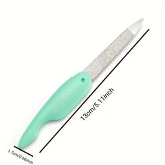 Metal Folding Nail File Stainless Steel Double Sided Professional Tool