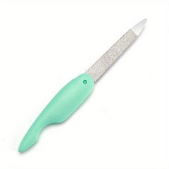 Metal Folding Nail File Stainless Steel Double Sided Professional Tool