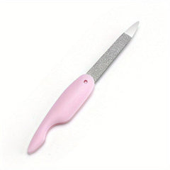 Metal Folding Nail File Stainless Steel Double Sided Professional Tool
