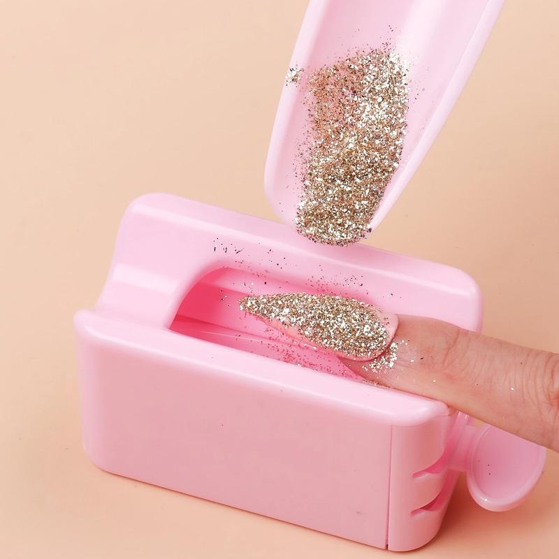 Nail Glitter Powder Storage Box Nail Art Glittering Powder Recycling Box