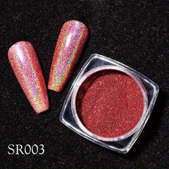 Holographic Nail Powder for DIY Nail Art - Create Magical Mirror Effect