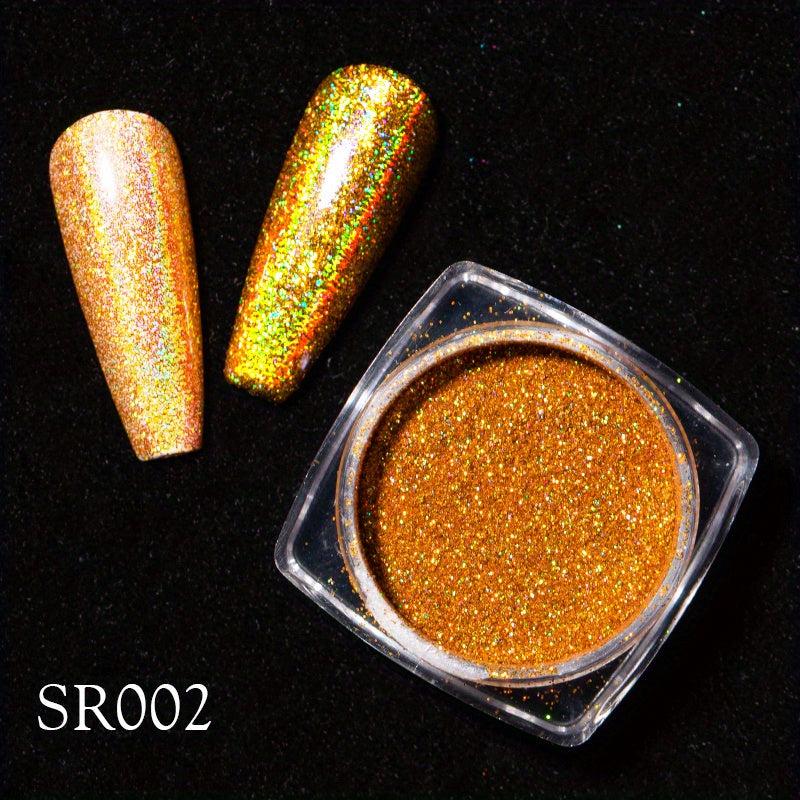 Holographic Nail Powder for DIY Nail Art - Create Magical Mirror Effect
