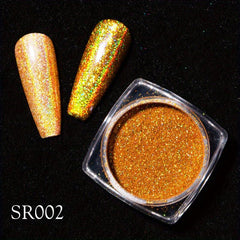 Holographic Nail Powder for DIY Nail Art - Create Magical Mirror Effect