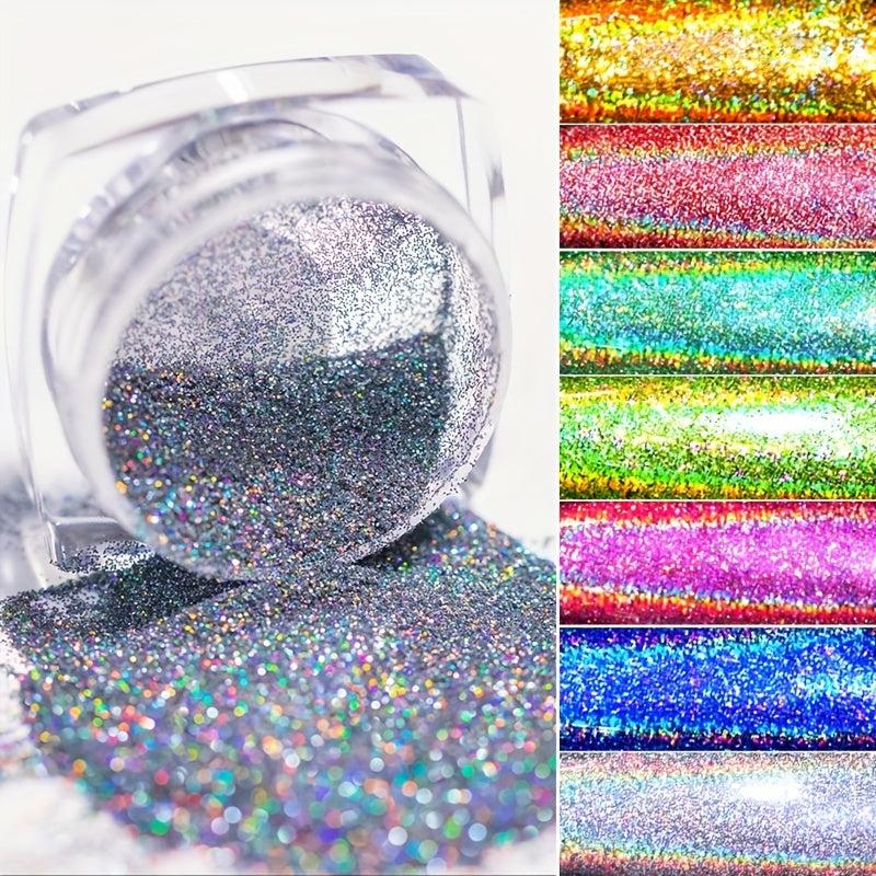 Holographic Nail Powder for DIY Nail Art - Create Magical Mirror Effect